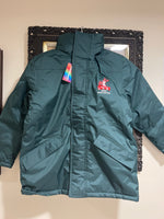 Green parka jacket